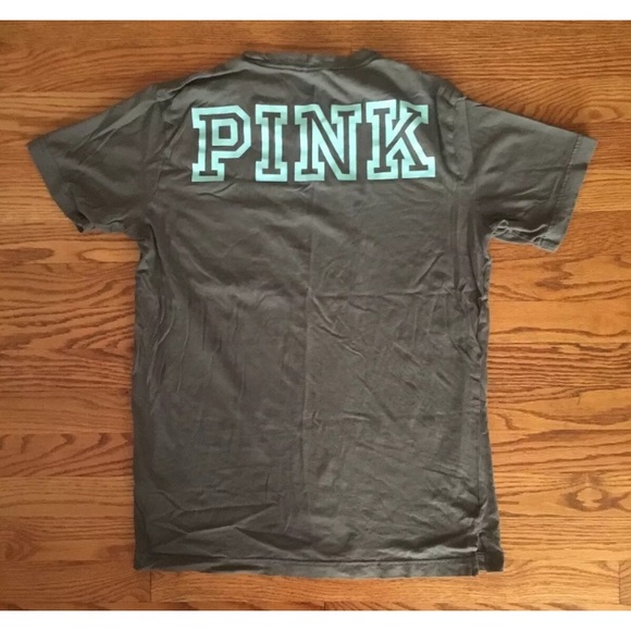 PINK Victoria's Secret Tops - Pink Grey Shirt Size XS White And Black Teal